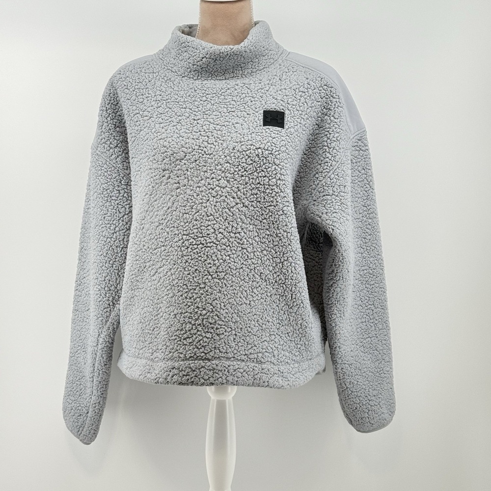 Under Armour Sweater Womens XL Gray Fleece Pullover Active Athleisure Lounge